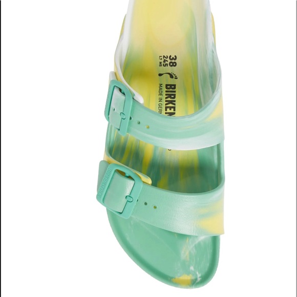 Birkenstock Arizona Slides Sandal Essentials 2 Straps Waterproof Rubber Tie Dye - Picture 5 of 6